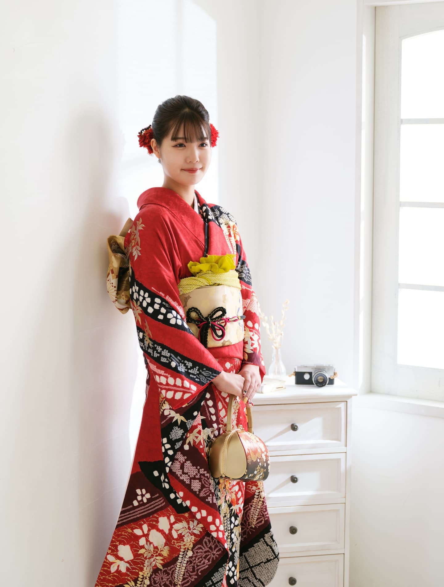 成人,二十歳,振袖,男子成人はロケーション撮影も佐直写真館