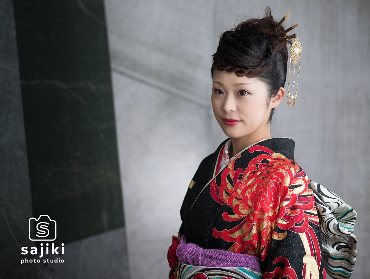 成人,二十歳,振袖,男子成人はロケーション撮影も佐直写真館