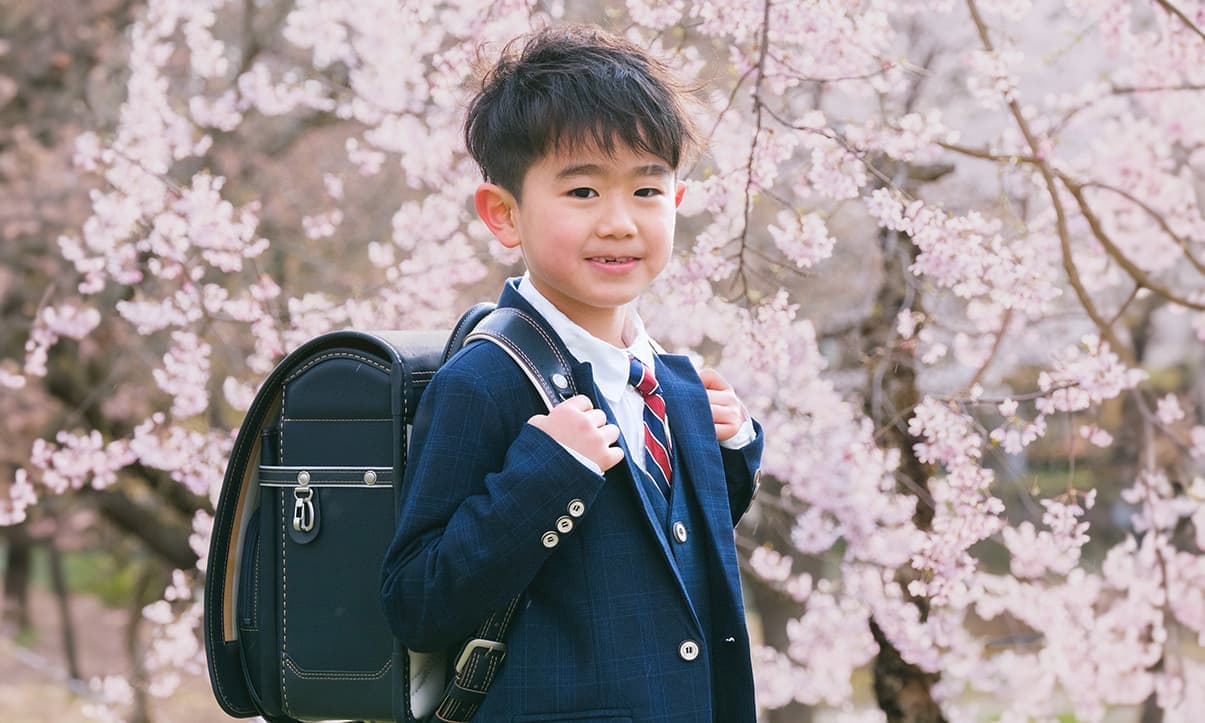 入学写真　桜ロケ