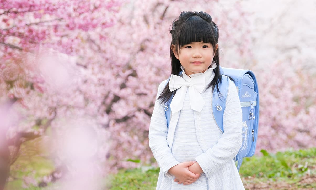 入学写真　桜ロケ