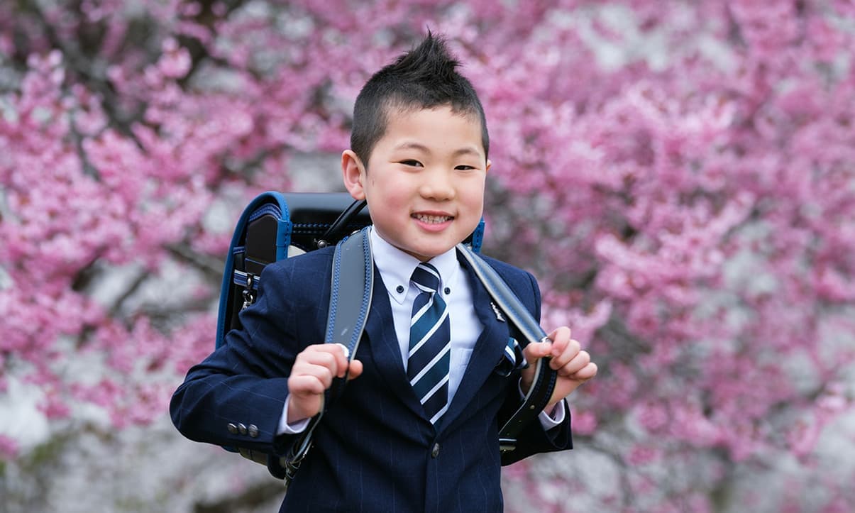 入学写真　桜ロケ